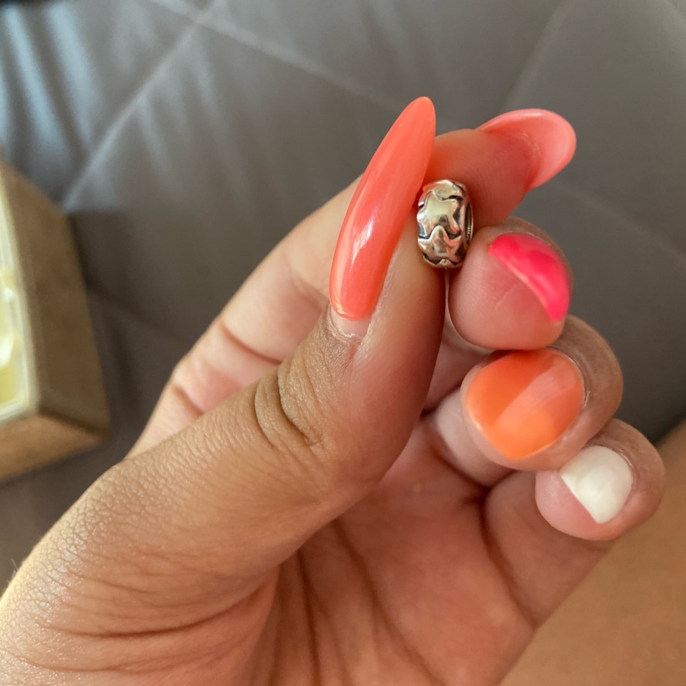 Sterling silver star shaped Pandora charm